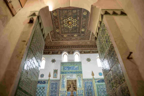 Vue sur la plafond de la mosquée